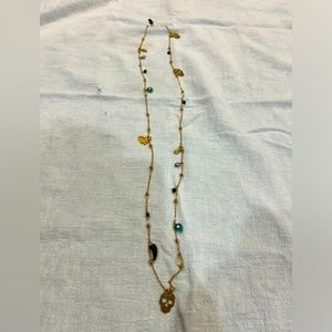 Mercedes Salazar Gold Skull Necklace